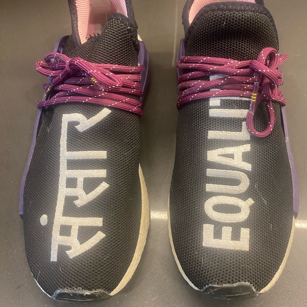 adidas Originals Black and Purple Equality Sneakers